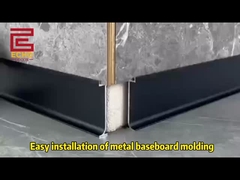 Pemasangan mudah cetakan baseboard logam