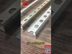 10mm Aluminium Tepi lurus Tile Trim Minimalis Polished Chrome Edge Strip