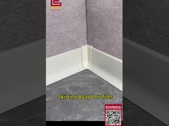 Waterproof White Wall Skirting Board Profil 100mm Tinggi Baseboard Trim Profil