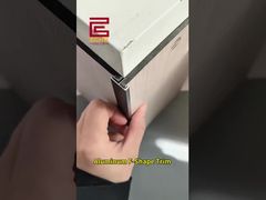 Lihat Demo Trim Ubin Tepi Aluminium Hitam Matte Fleksibel, Strip Perbatasan Ubin