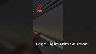 Strip Trim Plafon LED Aluminium｜Tepi + Lampu Sekitar 2-in-1