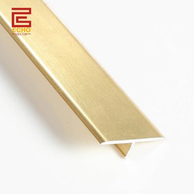 kualitas  Aluminium Exterior Flooring T Molding Transition Strip Room Metal Floor Divider Strips pabrik