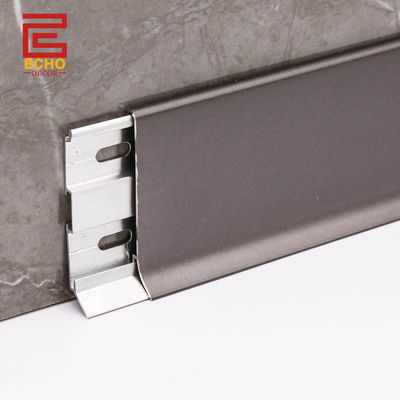 kualitas  Aluminium Skirting Board Profiles Waterproof Skirting Baseboard Covers pabrik