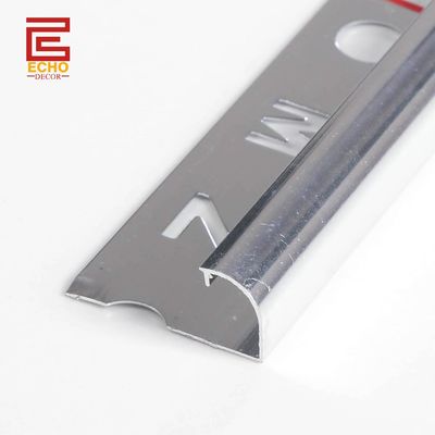 Aluminium Polished Round Edge Tile Trim Wall Metal Tile Edge Trim Disesuaikan