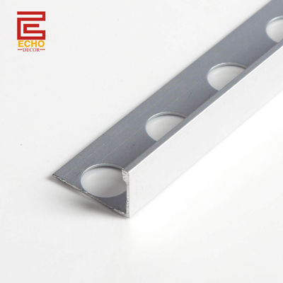 10mm Aluminium Tepi lurus Tile Trim Minimalis Polished Chrome Edge Strip