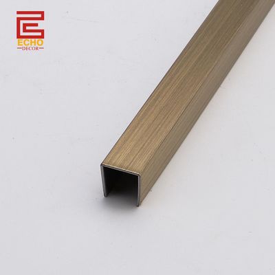 Metal U Channel Tile Trim Molding Fleksibel Tile Edge Trim Untuk Tepi Meja