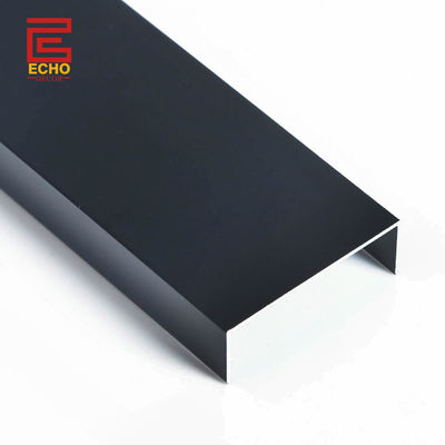 Flat Bar Aluminium Chrome Tile Edge Trim Matte Hitam Untuk Dekorasi Dinding Dan Lantai