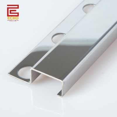 316 Polished Square Edge Stainless Steel Tile Trim 20mm Untuk Wall Tile