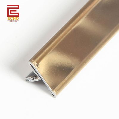 Metal T Bentuk Tile Edge Trim Stainless Steel Fleksibel Transisi Tile Trim