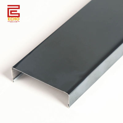 Flat Listello Stainless Steel Tile Trim 100mm Lebar Hitam Tile Edge Molding