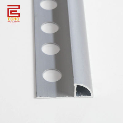 Mat Silver Quarter Round Tile Trim Aluminium Tile Outer Corner Edge Trim 10mm