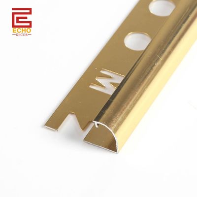 Gold Aluminium Bullnose Border Edge Trim Untuk Perlindungan Seramik