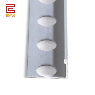 12.5mm Anodized Perak Aluminium Tile Trim Waterproof Metal Shower Tile Edge Trim