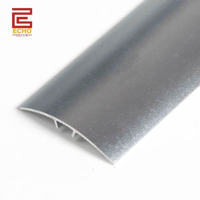 Satin Nikel Metal Semi Bar Perak Oak Lantai Transisi Strip Seam Cover