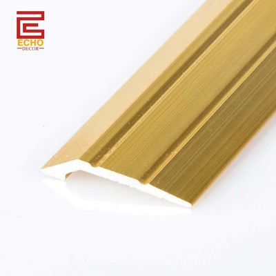 Aluminium Gold Tile Untuk Beton Transisi Strip Tidak merata lantai Reducer Transisi Strip