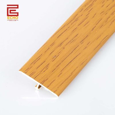 Strip Transisi Lantai Pembagi T Bar Datar Logam Profil Lantai Kayu Internal