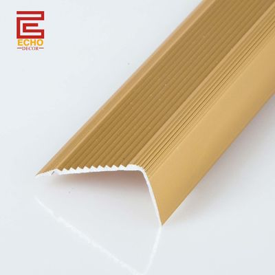 Emas L berbentuk tangga nosing trim Lvp Non slip Aluminium outdoor langkah tepi pita