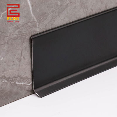 Modern Tinggi Aluminium Skirting Board Profil Black Metal Wall Profil Di Rumah