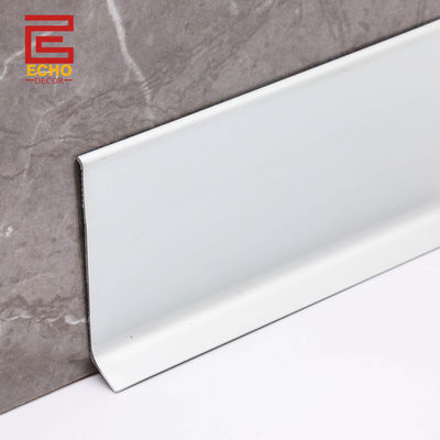Waterproof White Wall Skirting Board Profil 100mm Tinggi Baseboard Trim Profil