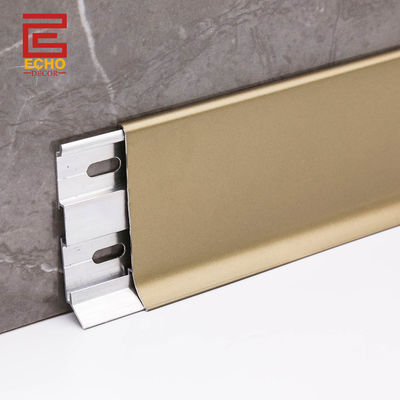 60mm Gold Cove Flooring Skirting Boards Trim Profil Disesuaikan