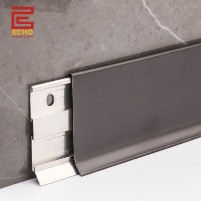 Rustless Steel Grey Skirting Board Profil 12mm Skirting Board tepi pita