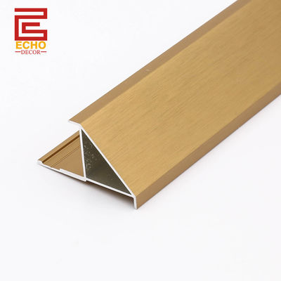 Matte Gold Wall Panel Corner Trim Molding 10mm Aluminium Di Luar Corner Trim