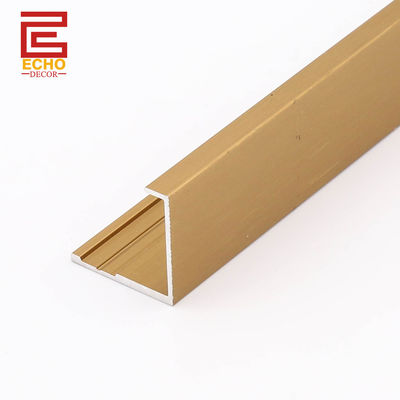 Anodized Aluminium Wall Panel Tile Trim End Cap Trim Untuk Panel PVC