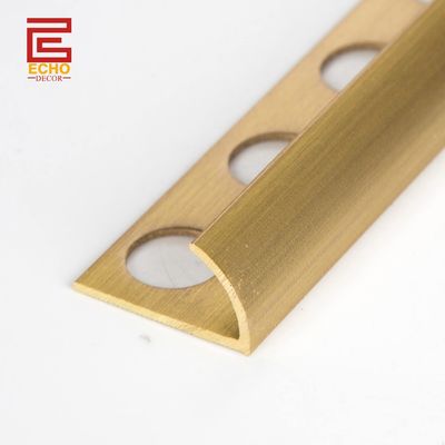 Dekoratif Antique Brass Profile Brushed Brass Tile Trim 10mm
