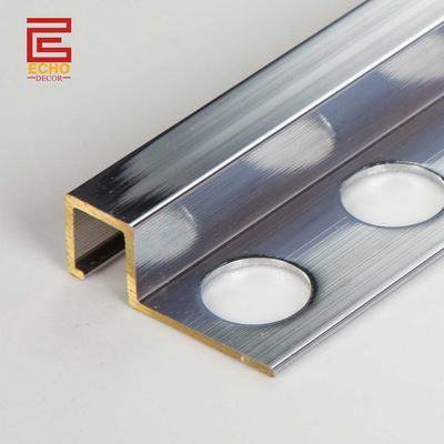 Kuningan Profil Sudut Luar 12mm Square Tile Edge Strip tahan korosi