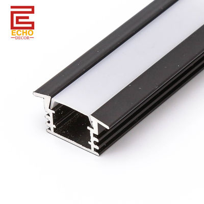 Fleksibel Alu LED Profil U Bentuk Hitam LED Strip Profil Untuk Dekorasi Perumahan