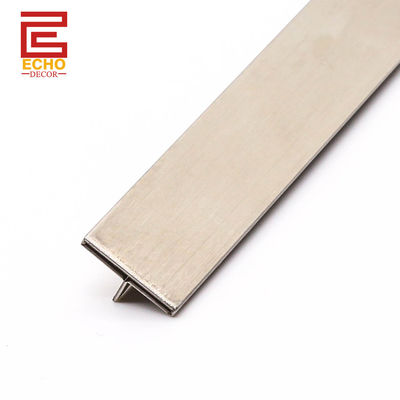 304 Stainless Steel Tile Trim Bentuk T Untuk Dekorasi Lemari