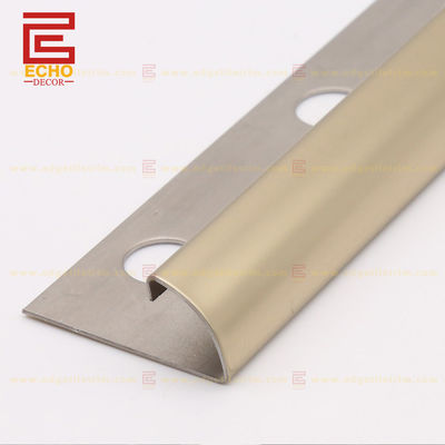 Ubin Stainless Steel Trim Tepi Ubin Dinding Kamar Mandi Tepi Emas