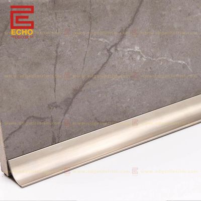 Lantai Stainless Steel Half Bullnose Skirting Board Profil 120mm