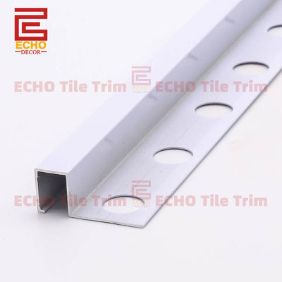 Keramik Dekoratif Square Edge Aluminium Tile Trim Profil Putih