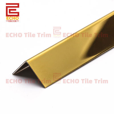 Pelindung 15mm emas baja tahan karat Tile Trim di luar Corner Trim