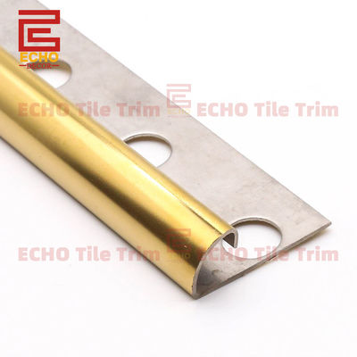 Modern Metal Gold Bullnose Edge Tile Trim Tile Corner Edge 12mm