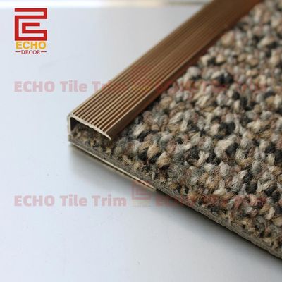 Aluminium karpet trim trim tepi logam untuk karpet 3m pada beton