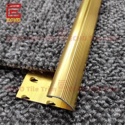 Aluminium emas karpet trim karpet logam ujung strip untuk lantai