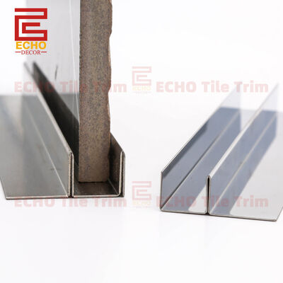 Trim Ubin Stainless Steel 316 Berbentuk F Untuk Pintu Kamar Mandi Kaca 10mm